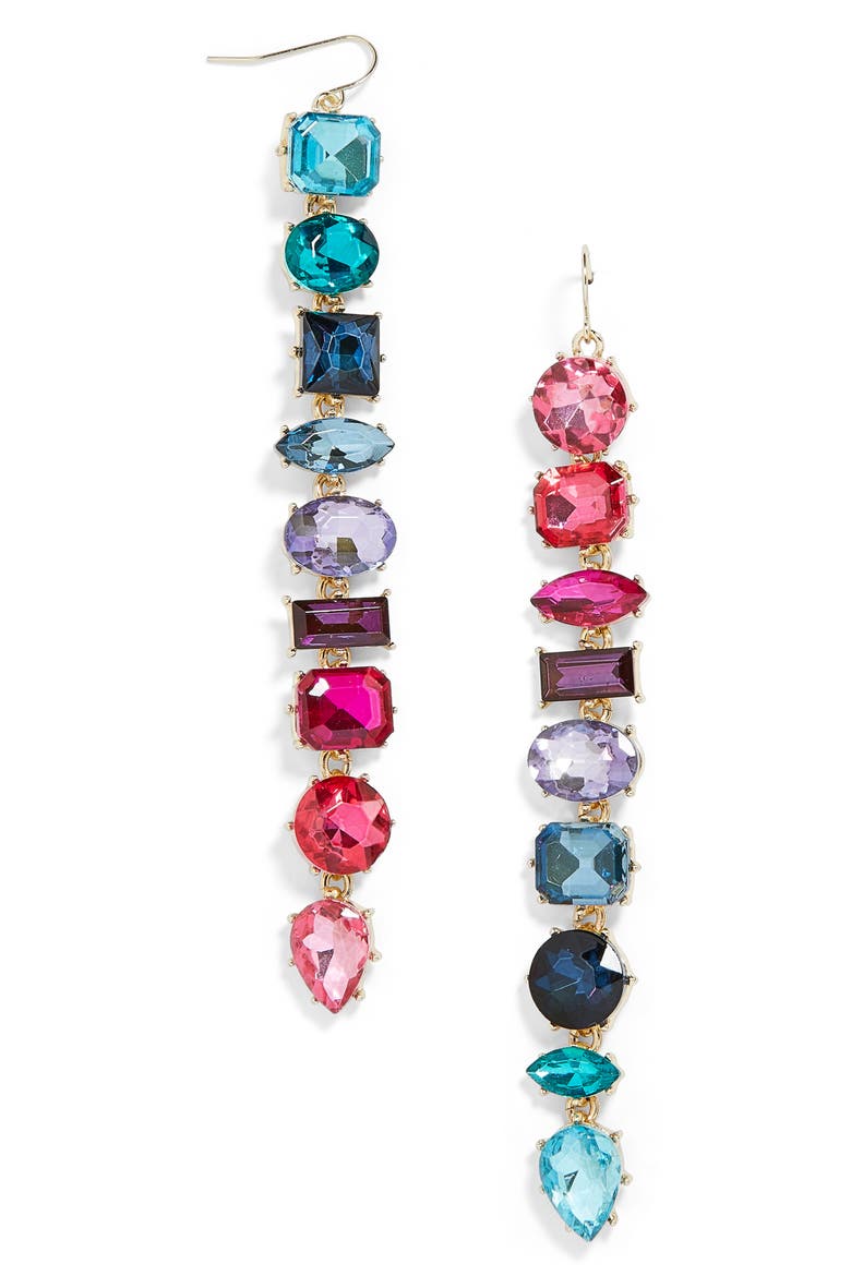 x Micaela Erlanger Date Night Mismatched Drop Earrings, Main, color, MULTI/ GOLD