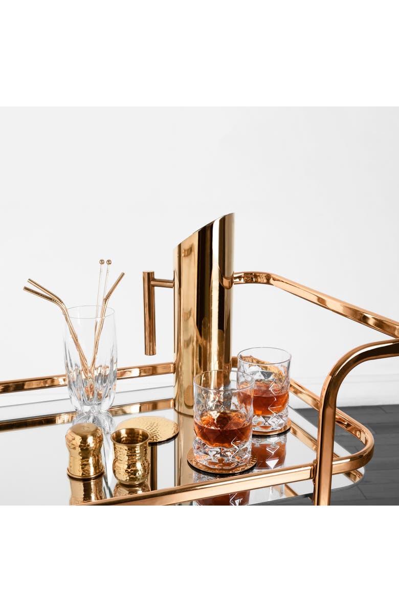 Viski Belmont Bar Cart, Alternate, color, Gold