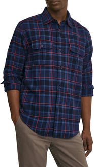 Brooks Brothers Plaid Cotton Flannel Button-Up Overshirt