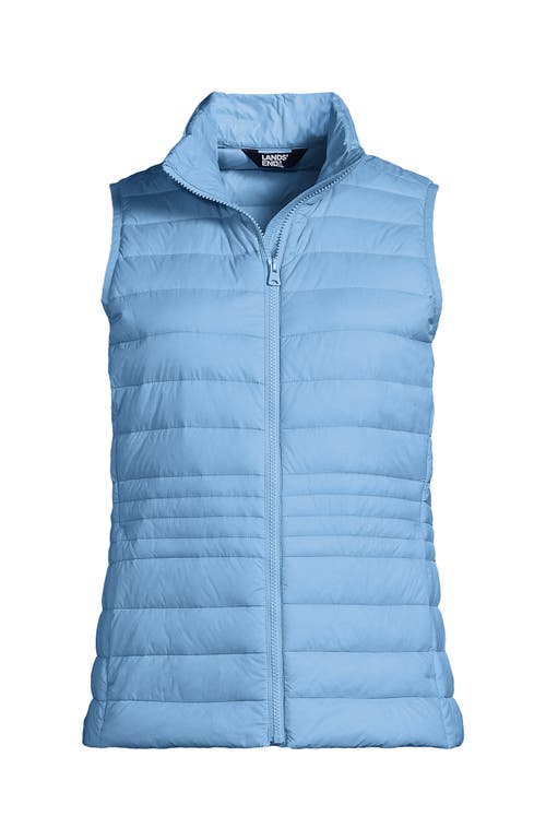 Lands' End Wanderweight Packable Ultralight Down Vest In Bermuda Blue