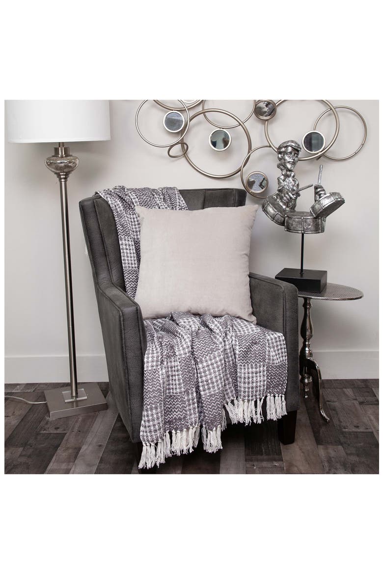 Emma Transitional Throw Pillow, Alternate, color, GREY