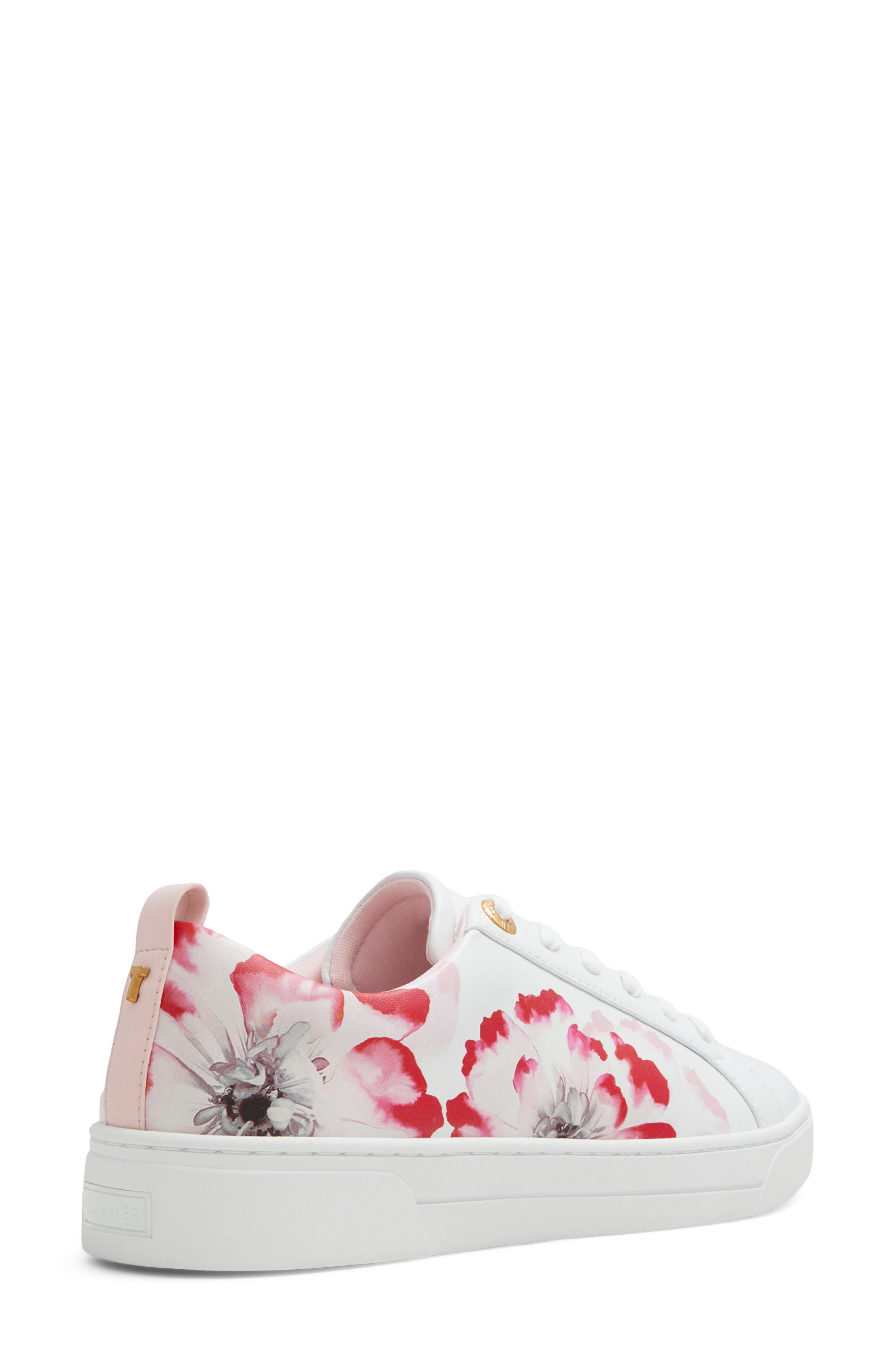 Alison Sneaker, Alternate, color, WHITE/ RED/ PINK