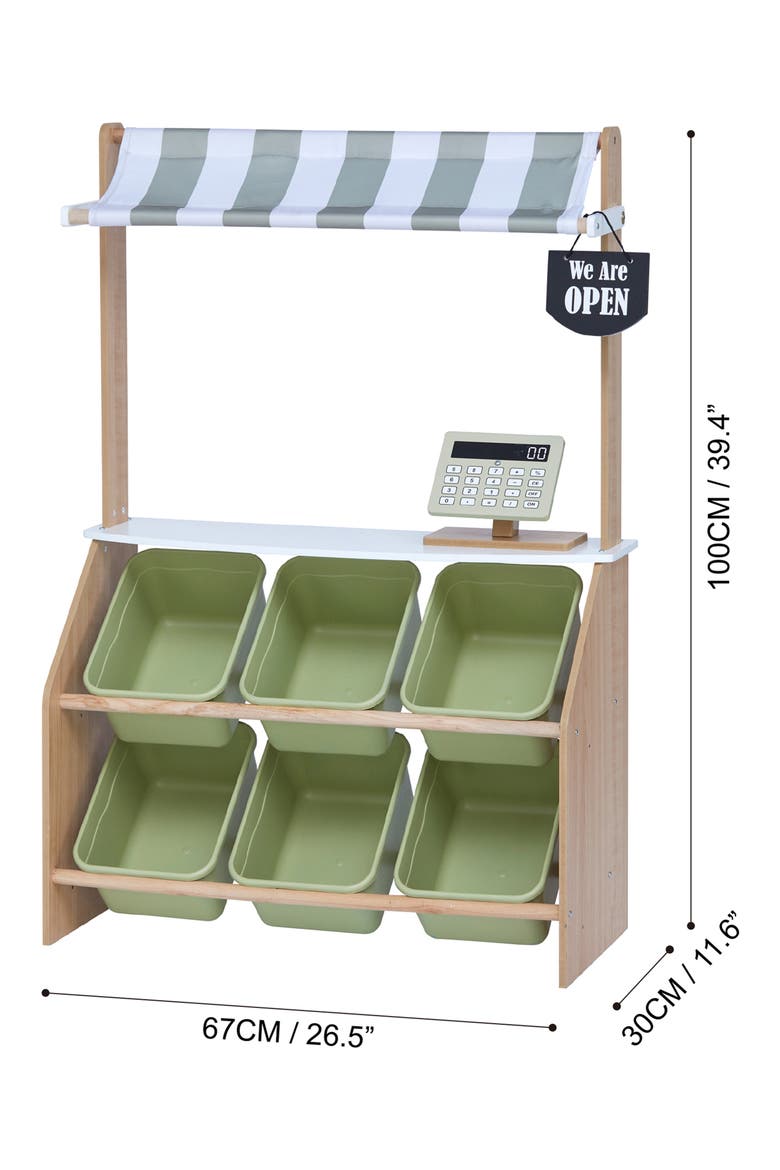 Little Helper Farmers' Market Stand, Alternate, color, OLIVE GREEN