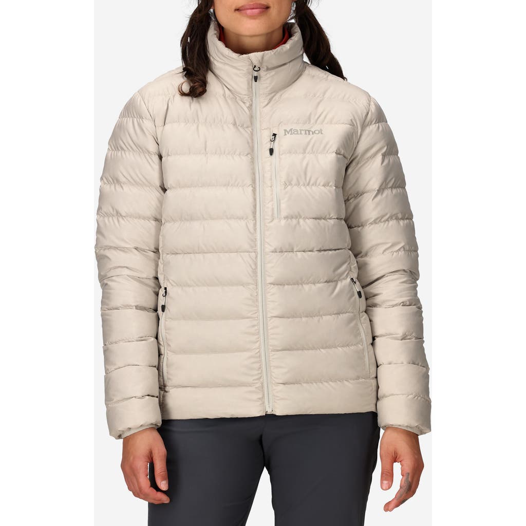 Marmot Highlander Quilted 700 Fill Power Down Puffer Jacket In Neutral