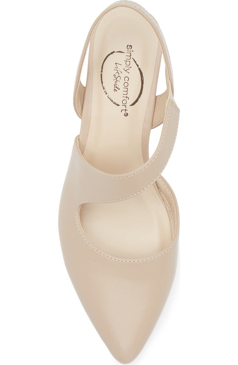 LifeStride Magnetic Kitten Heel Slingback Pump, Alternate, color, Tender Taupe