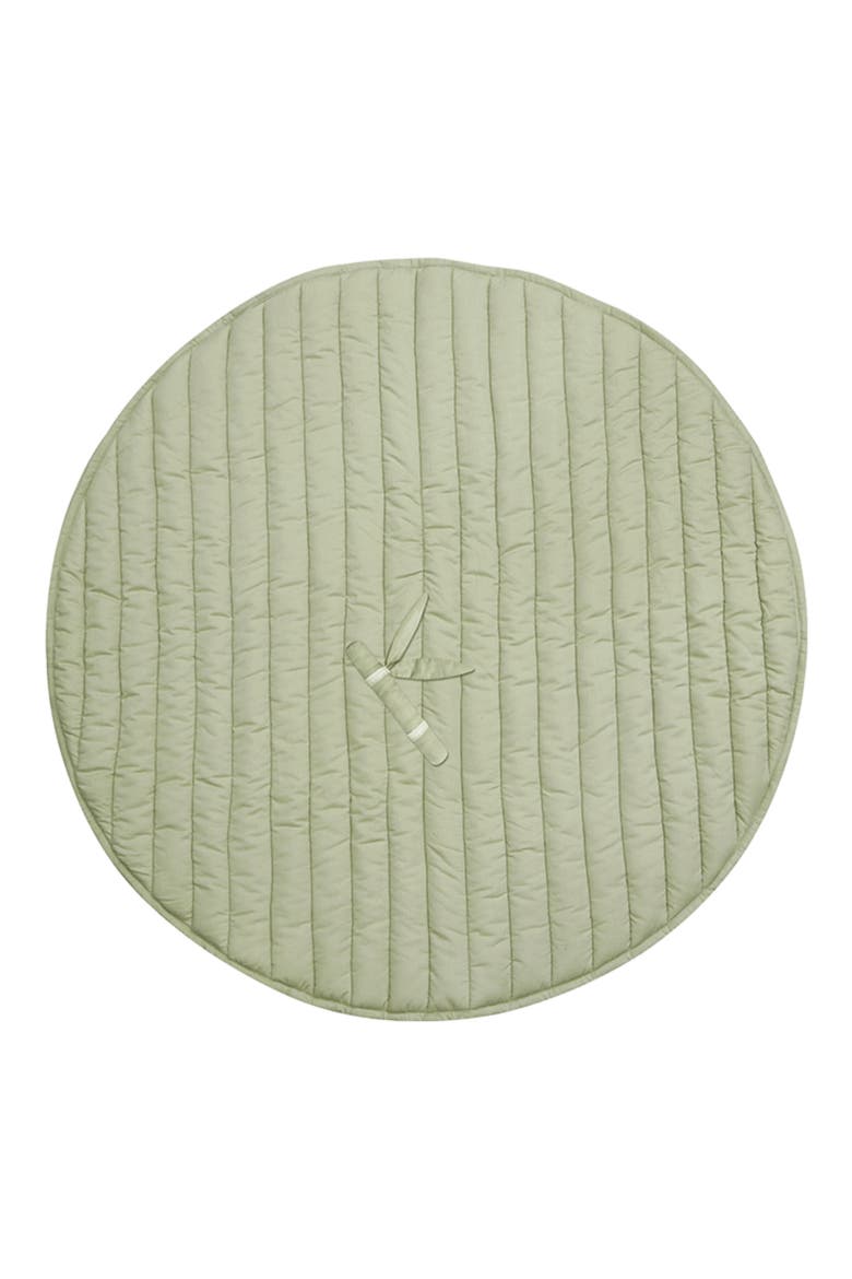 Sensorial Reversible Organic Cotton Roll-Up Play Mat, Alternate, color, OLIVE