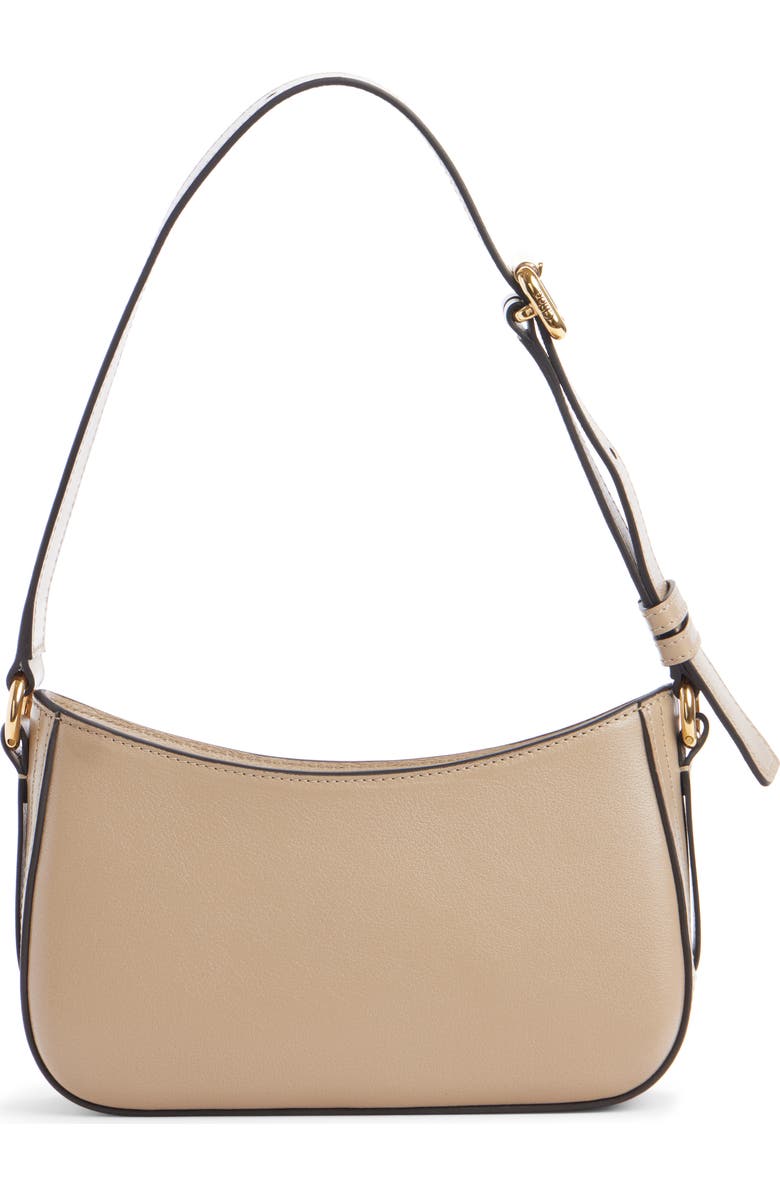 Chloé Mini Horse Medal Leather Shoulder Bag, Alternate, color, Boyish Brown