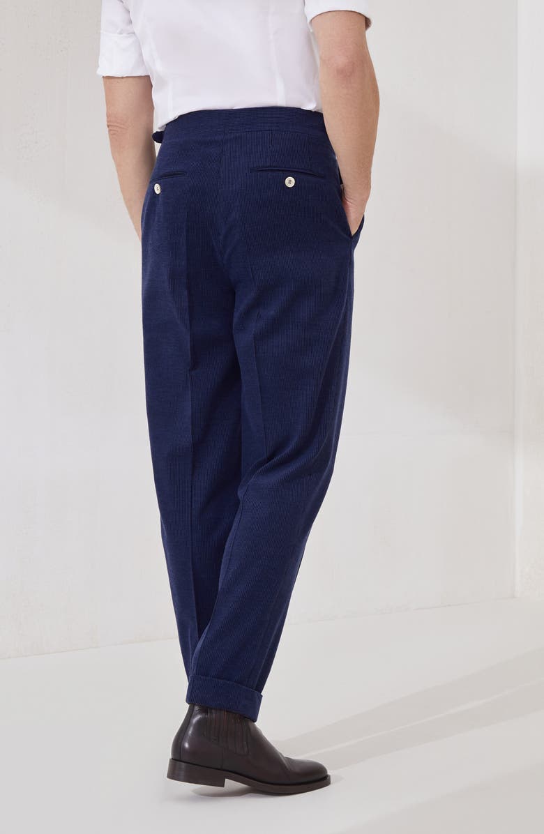 Brunello Cucinelli Double pleated trousers, Alternate, color, Sapphire
