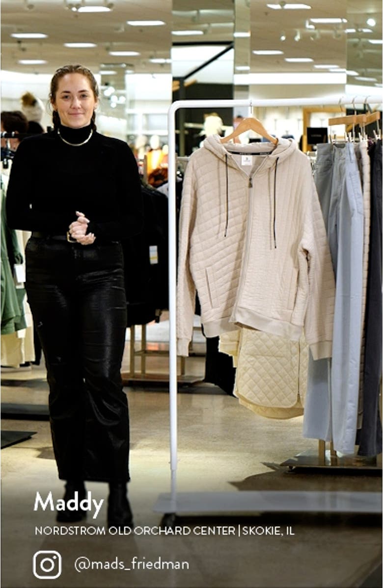 Rowan Oversize Quilted Jacquard Fleece Zip Hoodie, sales video thumbnail