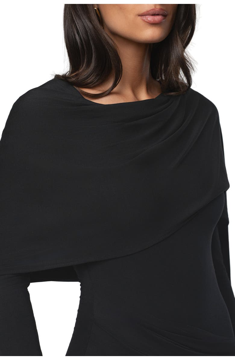 JLUXLABEL Glitz Asymmetric Maxi Dress, Alternate, color, Black