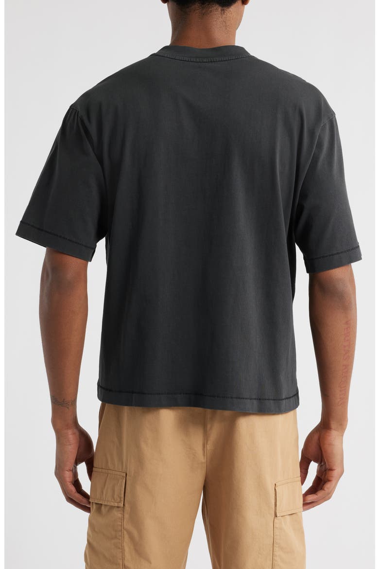 Garment Dyed Boxy Crop T-Shirt, Alternate, color, BLACK FADED