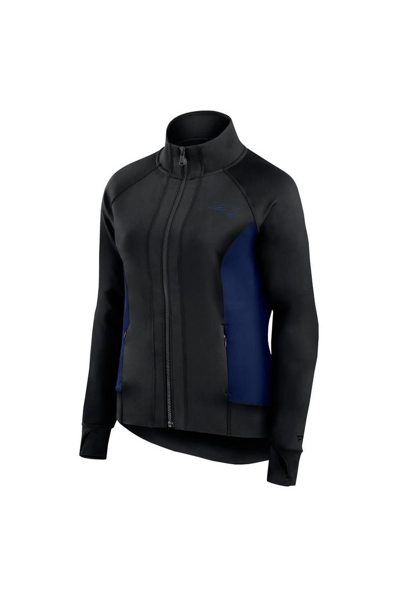 Women's Fanatics Signature Black New England Patriots Studio Fitted Full-Zip Gym Track Jacket, Alternate, color, Black
