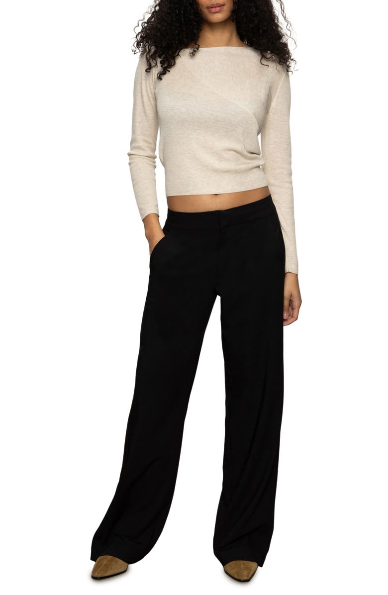 Sanctuary Modern Gab Wide Leg Pants, Alternate, color, Black