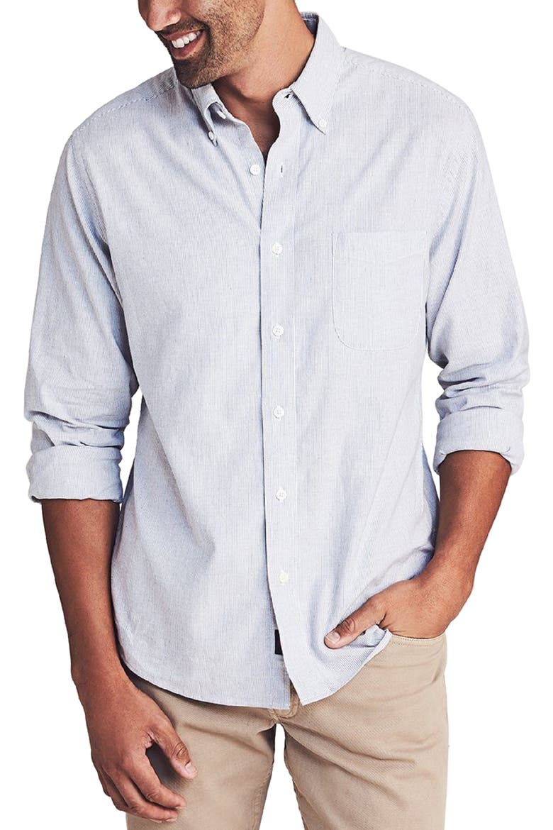 Regular Fit Stretch Oxford Button-Down Shirt, Main, color, CLASSIC STRIPE
