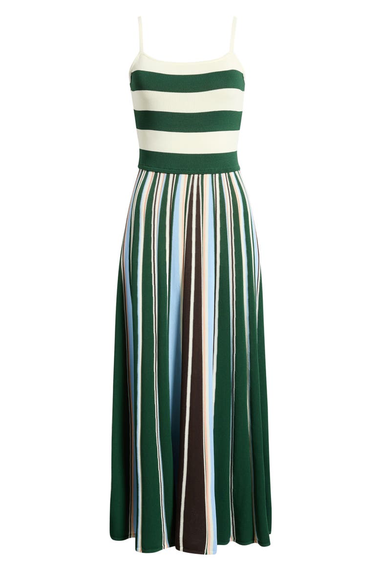 Elena Mixed Stripe Sweater Dress, Alternate, color, JUNGLE COMBO