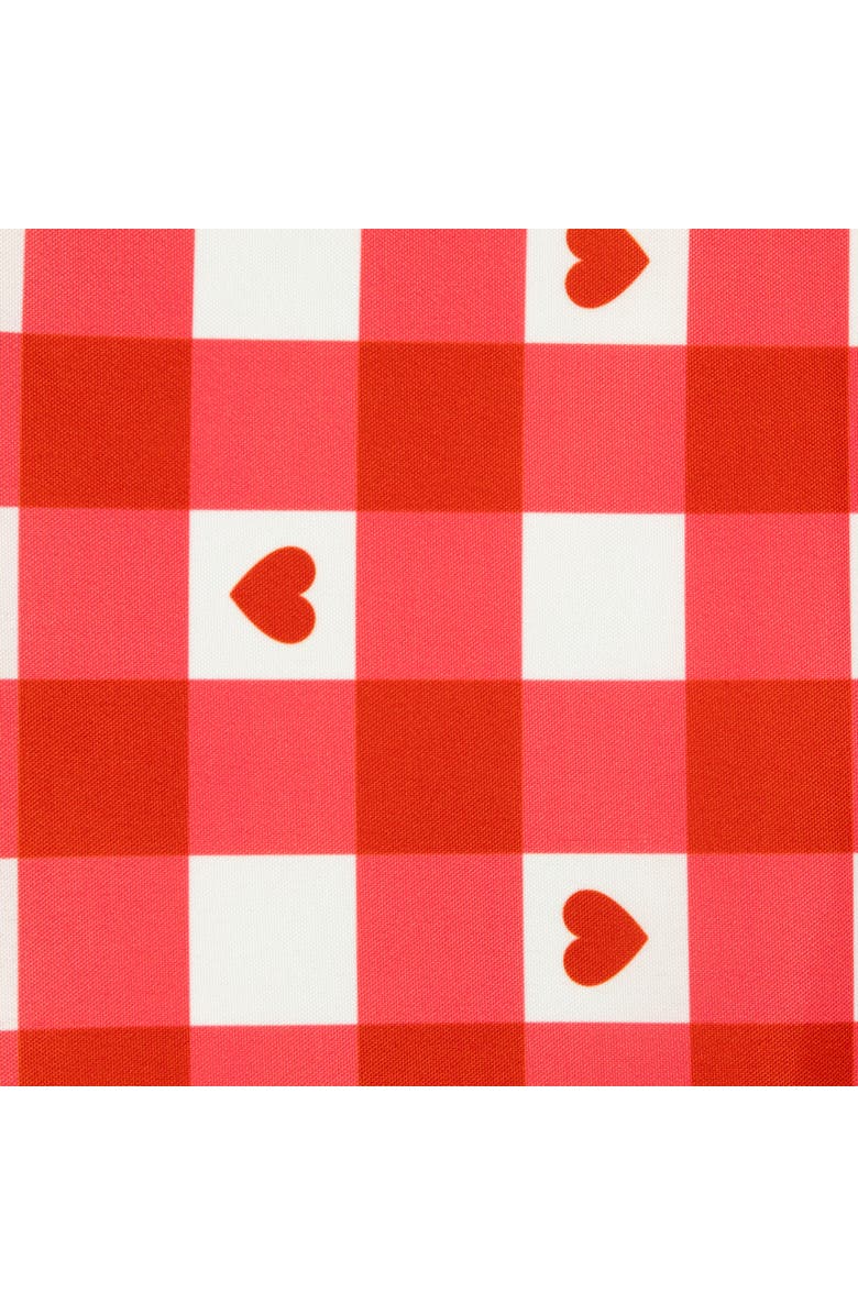 Northlight Checkered Hearts Valentine's Day Table Runner - 72" - Red and White, Alternate, color, Red