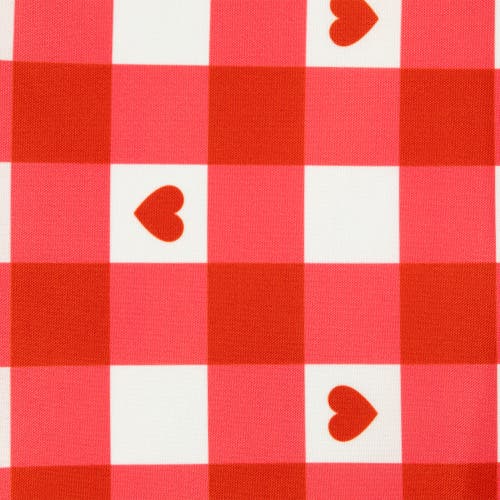 Northlight 72" Checkered Heart Valentine's Day Table Runner In Red