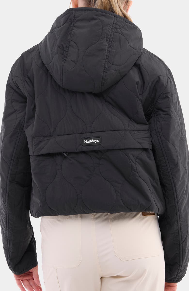 Halfdays Bessie Water Resistant Packable Quilted Puffer Jacket, Alternate, color, Black