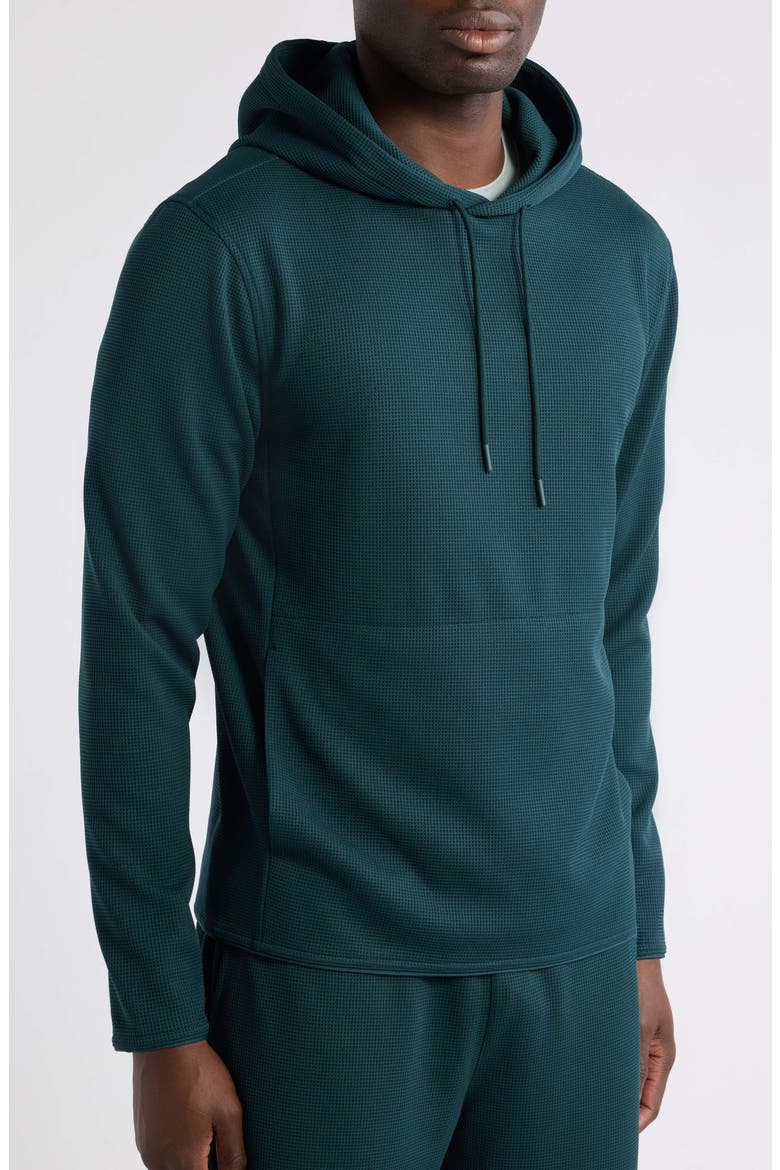 Waffle Pullover Hoodie, Alternate, color, GREEN MAGICAL