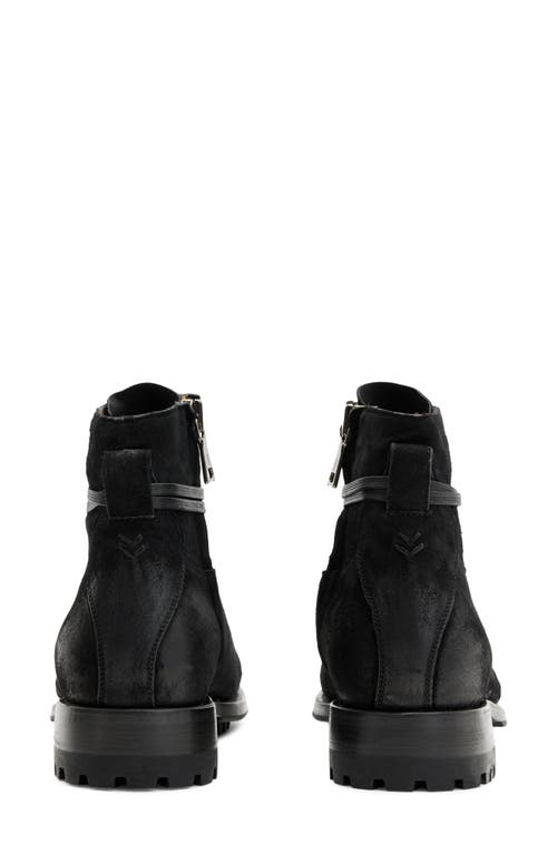 John Varvatos Moto Lace-up Boot In Black