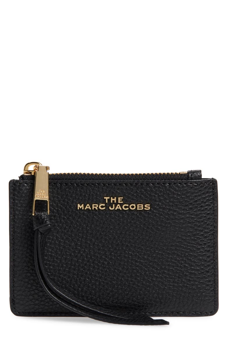 The Marc Jacobs Leather Multi Wallet, Main, color, BLACK