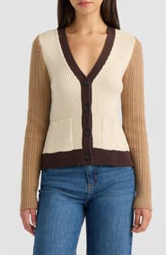 NVLT Colorblock Cable Cardigan