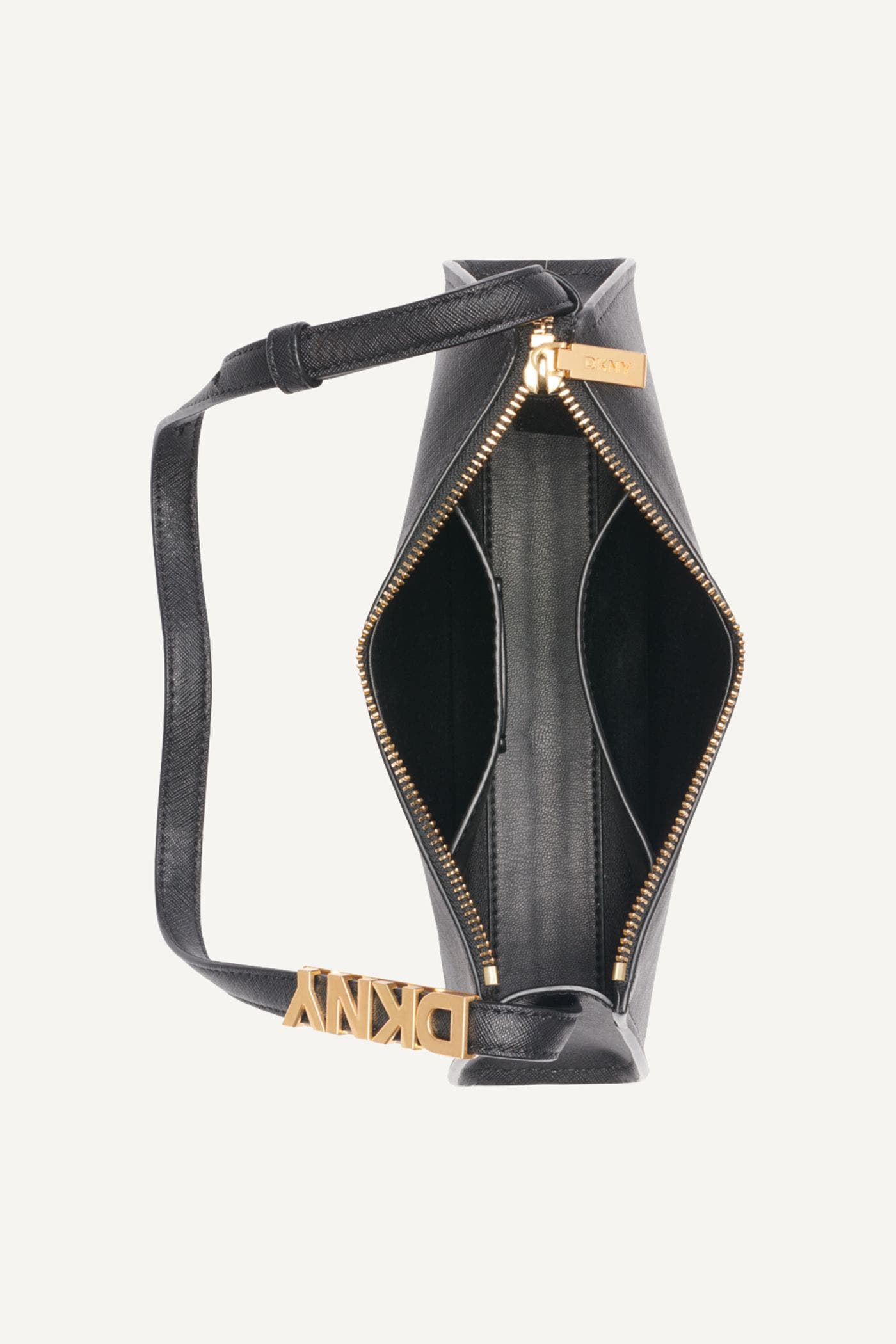 DKNY Avril Top-Zip Shoulder Bag, Alternate, color, Black/Gold