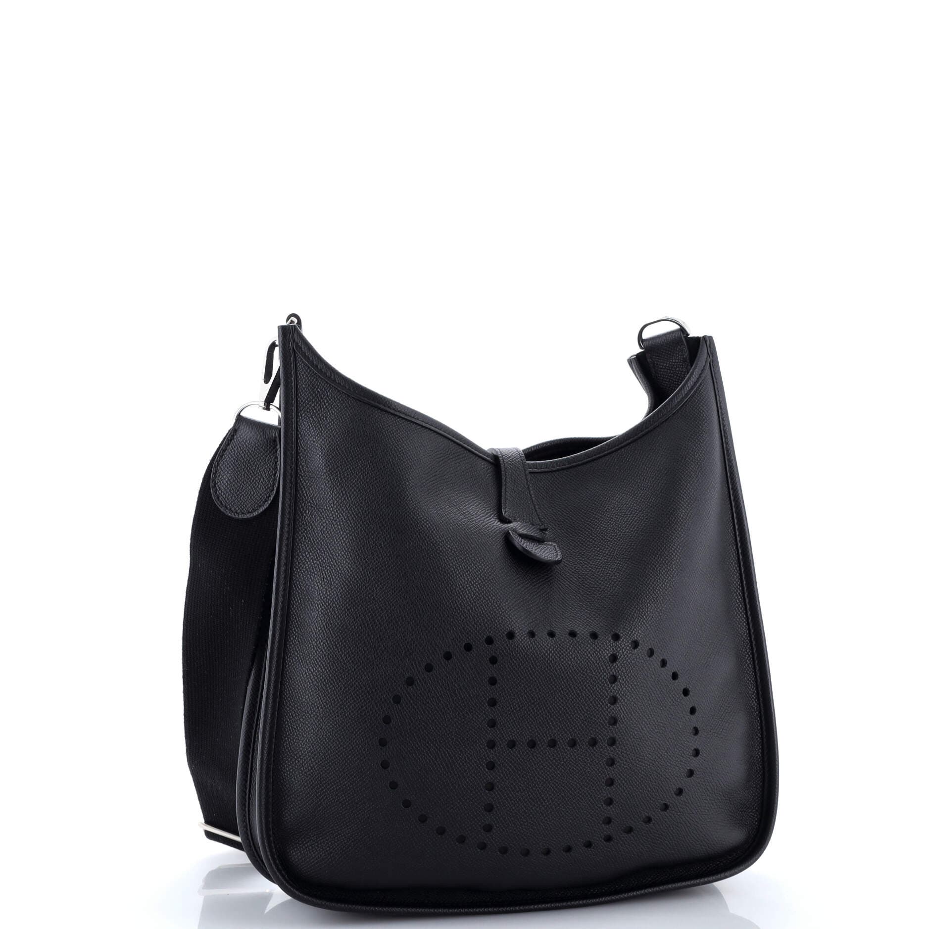 Pre-Owned Hermes Evelyne Bag Gen III Epsom PM, Alternate, color, Noir
