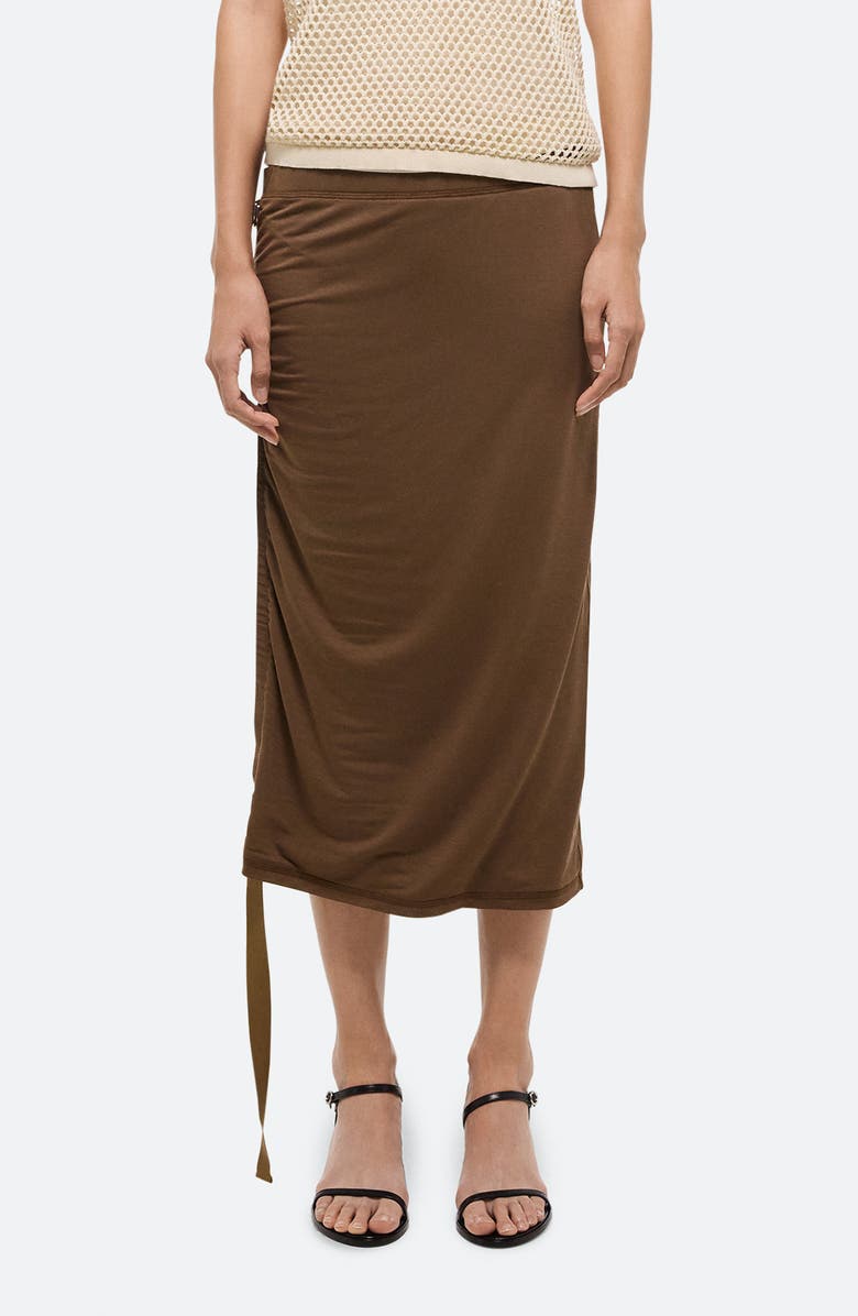 Helmut Lang Wind Ruched Side Belt Skirt, Alternate, color, 