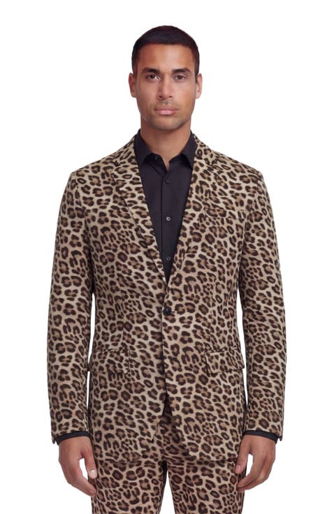 Leopard Mens Tailored Blazer