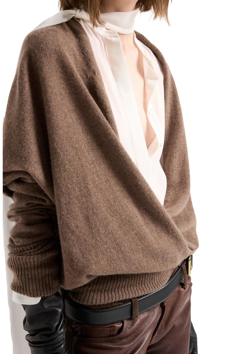 Silk Bow Shirt, Alternate, color, SILK IVORY