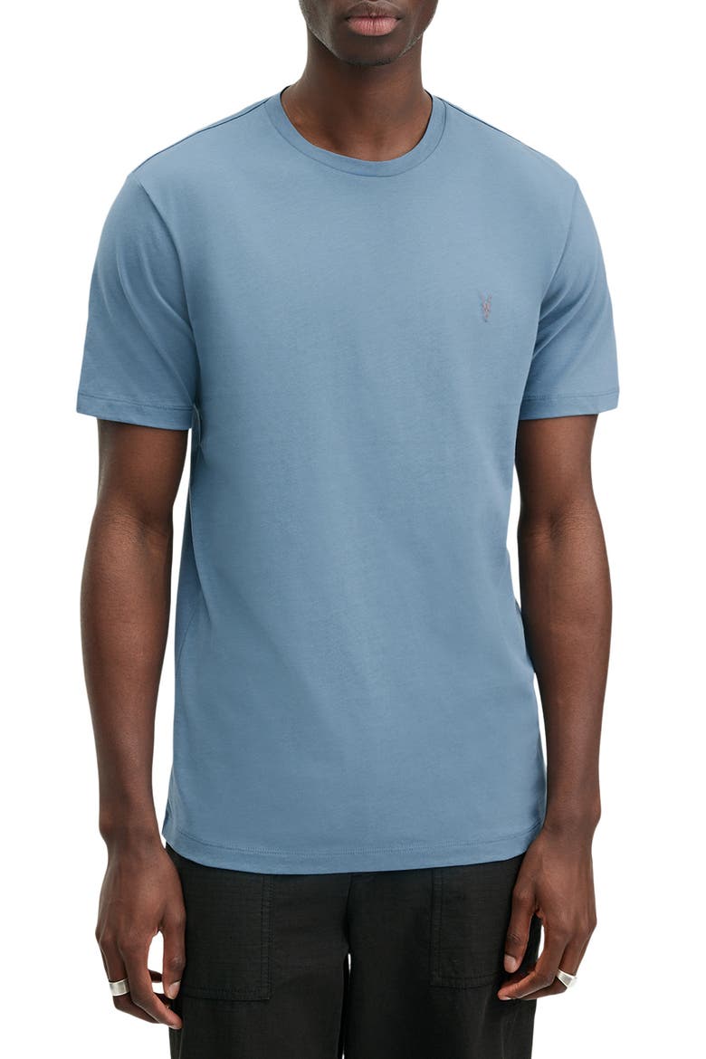 Brace Cotton T-Shirt, Main, color, AREO BLUE