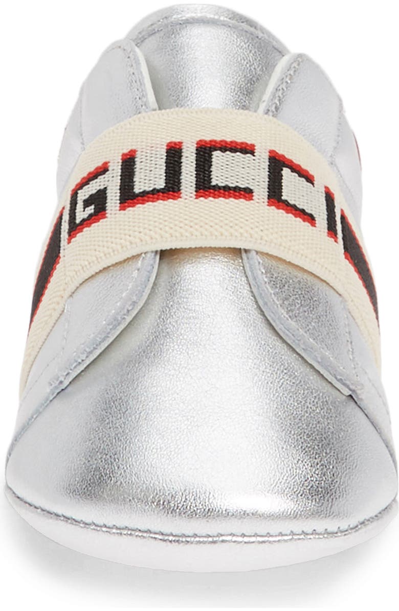 Gucci New Ace Logo Strap Sneaker, Alternate, color,