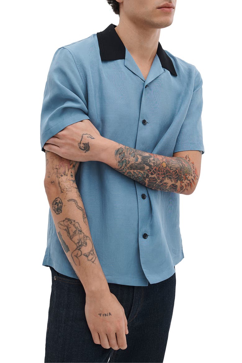 Avery Slub Camp Shirt, Alternate, color, LIGHT BLUE