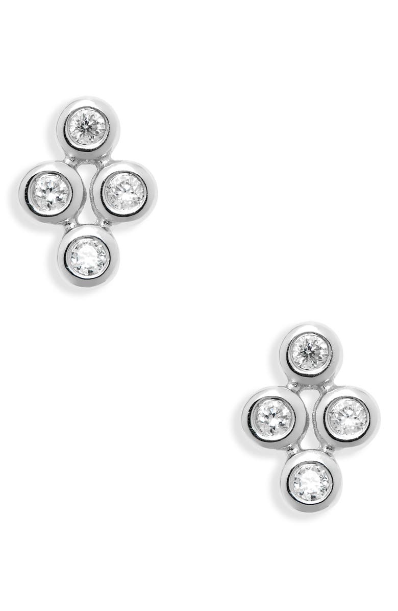 Dana Rebecca Designs Lulu Jack Four-Bezel Diamond Stud Earrings, Main, color, 