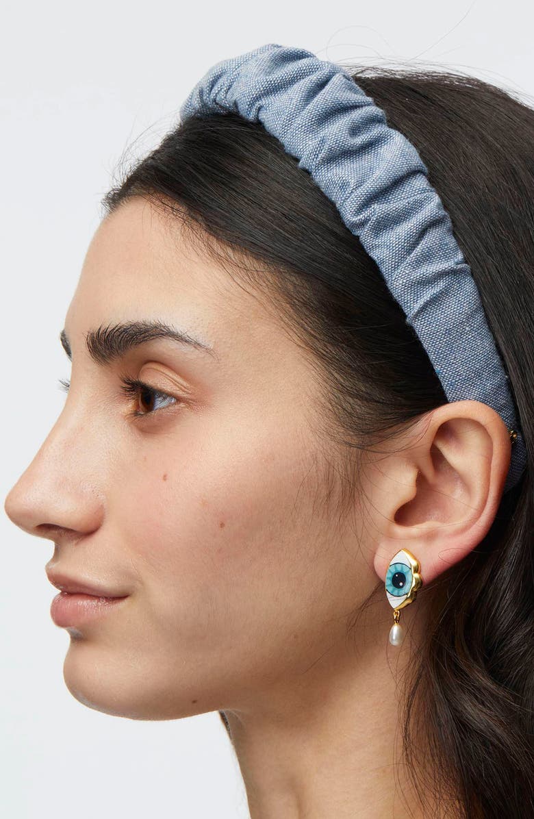 Lele Sadoughi Kelly Ocean Wave Headband, Alternate, color, Stone Blue