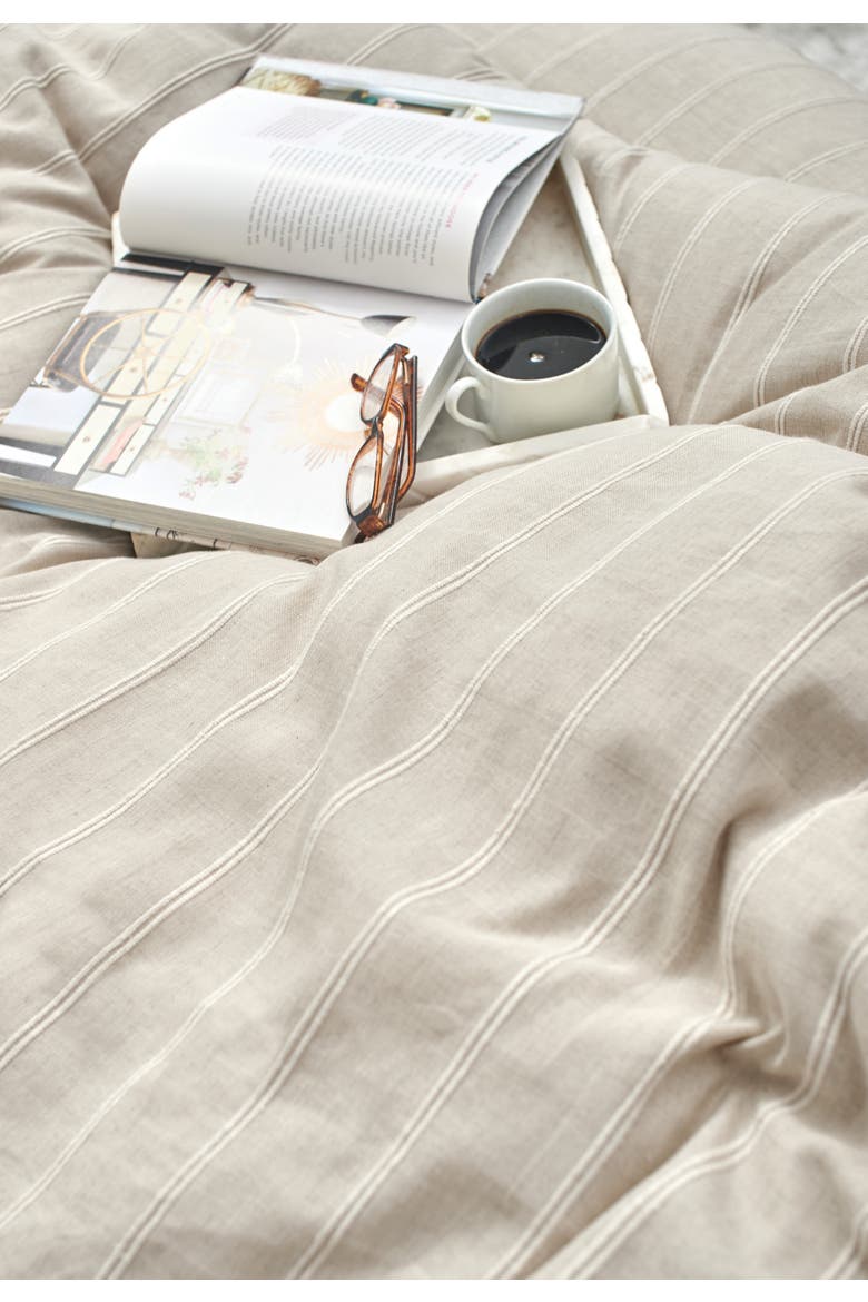 Revere Natural Queen Duvet, Alternate, color, Beige