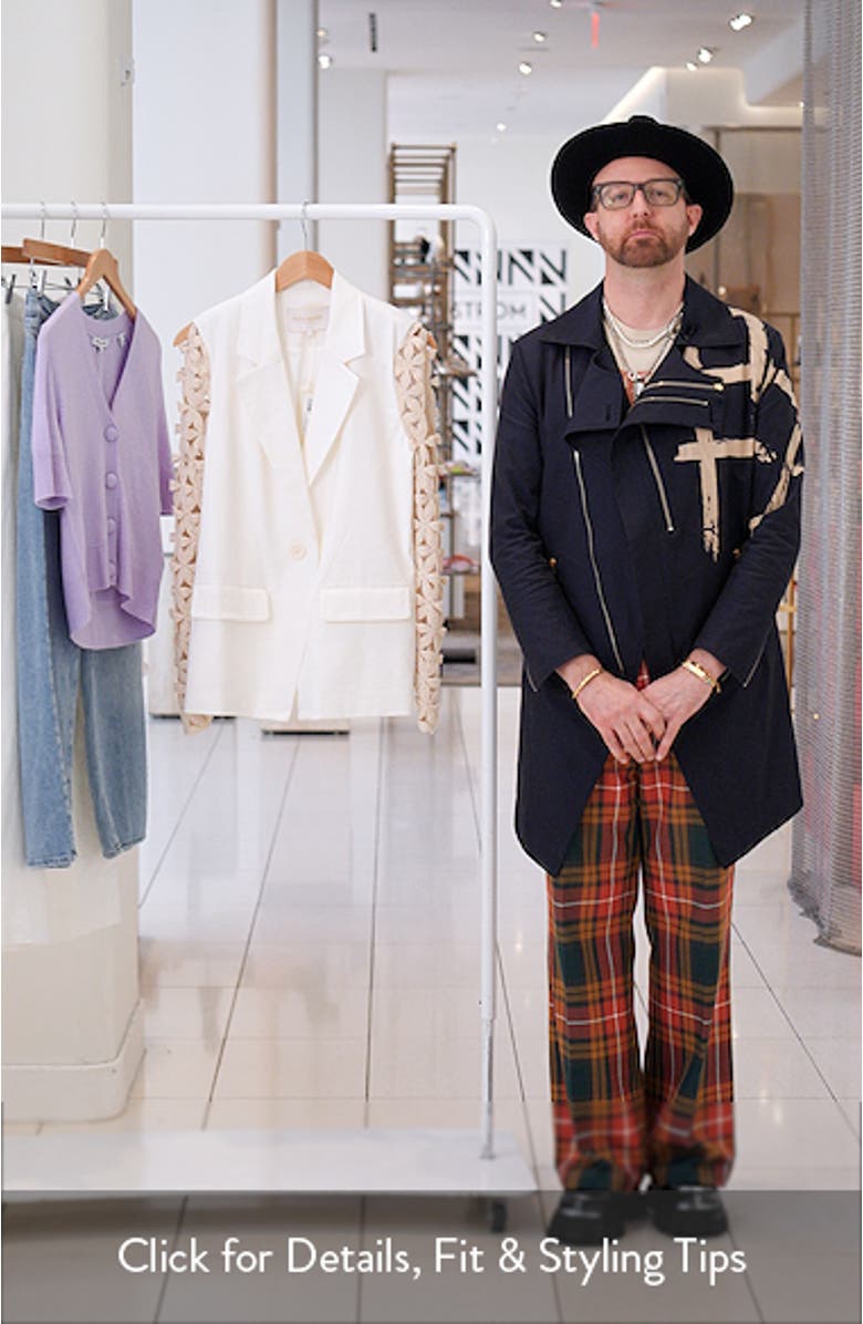 Kelsey Cutout Sleeve Linen Blend Blazer, sales video thumbnail