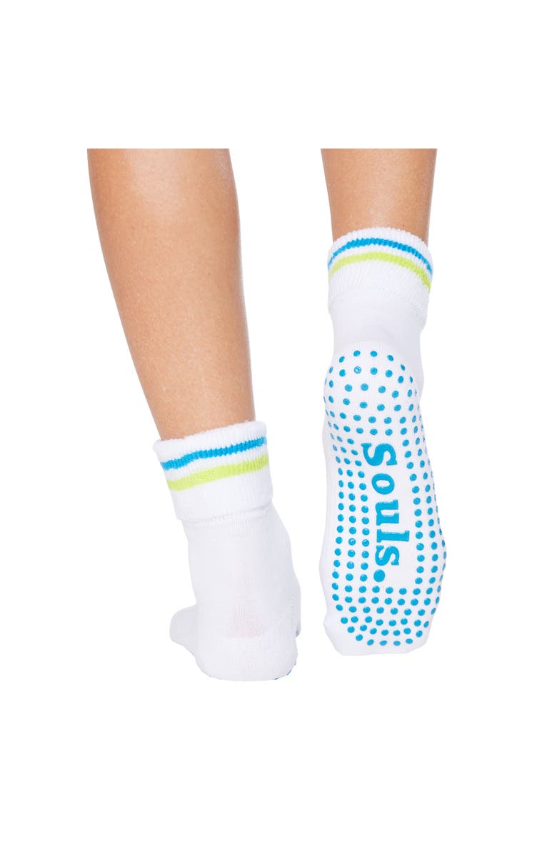 Souls. Terry Stripe Ankle Grip Socks, Alternate, color, White