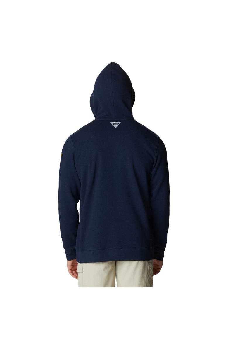 Columbia Men's Columbia Navy West Virginia Mountaineers PFG Fish Flag II Pullover Hoodie, Alternate, color, 