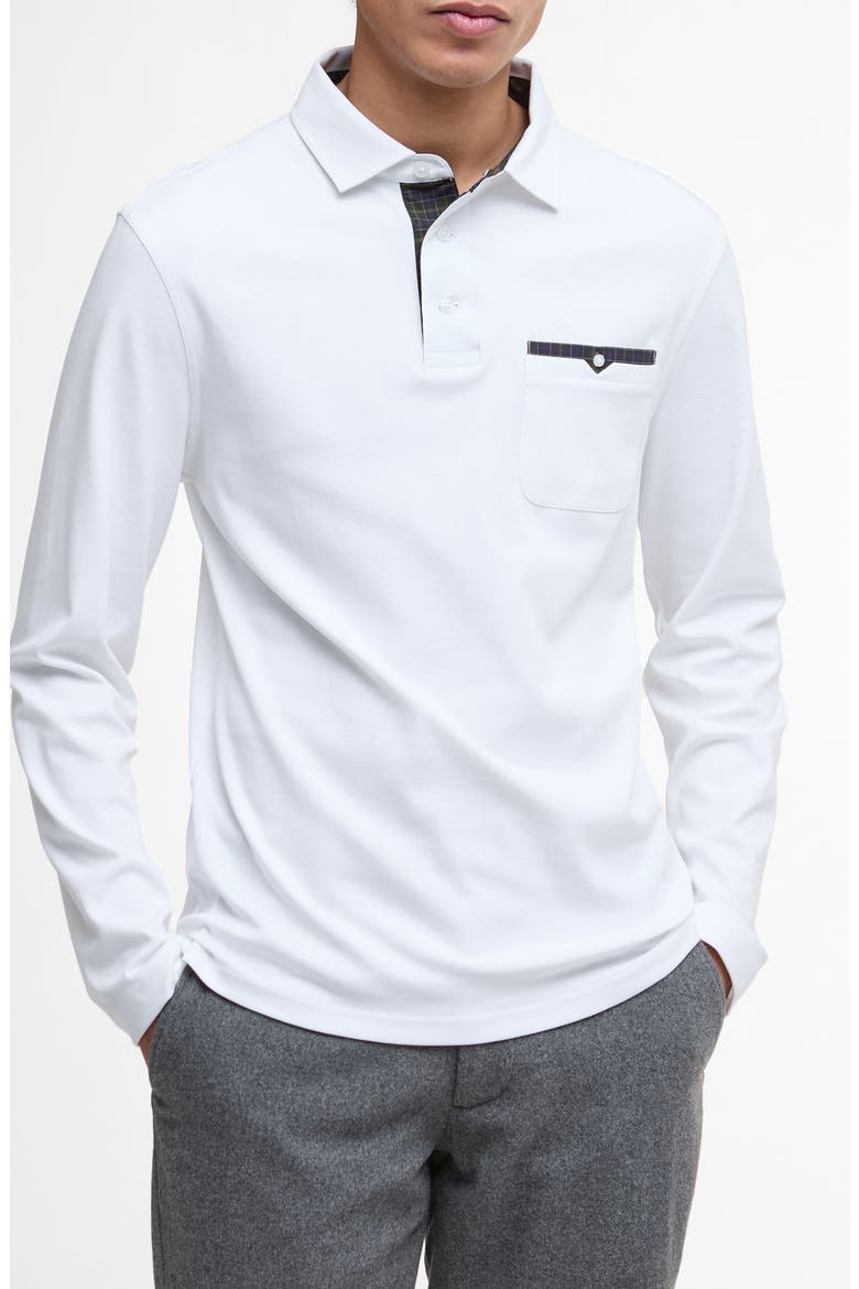 Corpatch Long Sleeve Polo, Main, color, WHITE