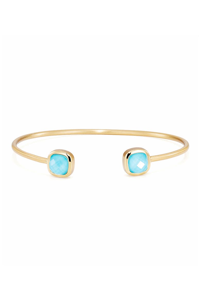 Monterey Twist Cuff Bracelet, Main, color, IRIDESCENT TURQUOISE/ GOLD