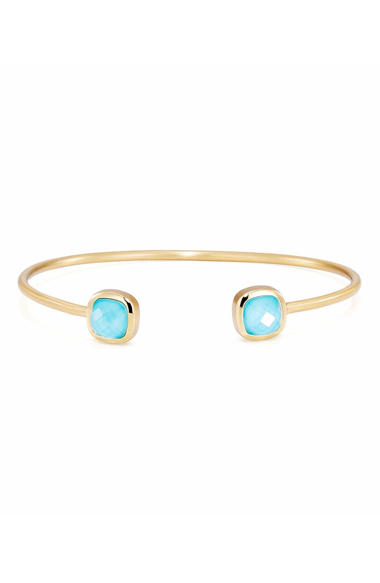 Dean Davidson Monterey Twist Cuff Bracelet, Main, color, Iridescent Turquoise/ Gold