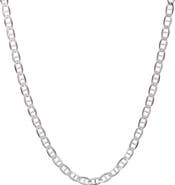 BEST SILVER Sterling Silver 050 Gauge Mariner Chain 24"