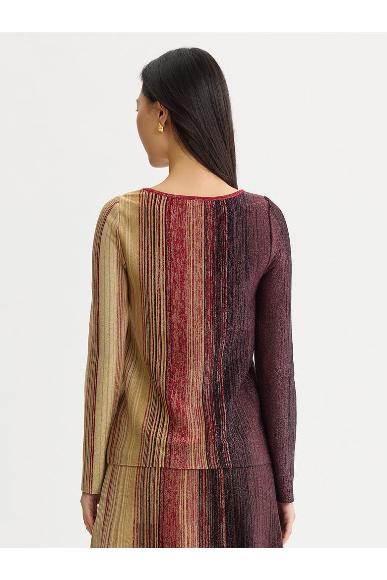 Lurex Knit Tunic, Alternate, color, Scarlet Red/Mahogany