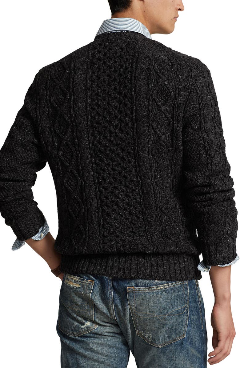 Polo Ralph Lauren Cotton Fisherman Sweater, Alternate, color, 