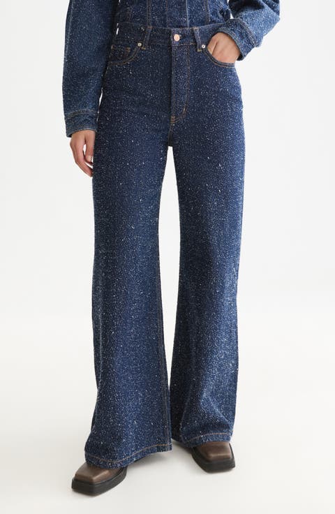 Wave High Waist Wide Leg Jeans