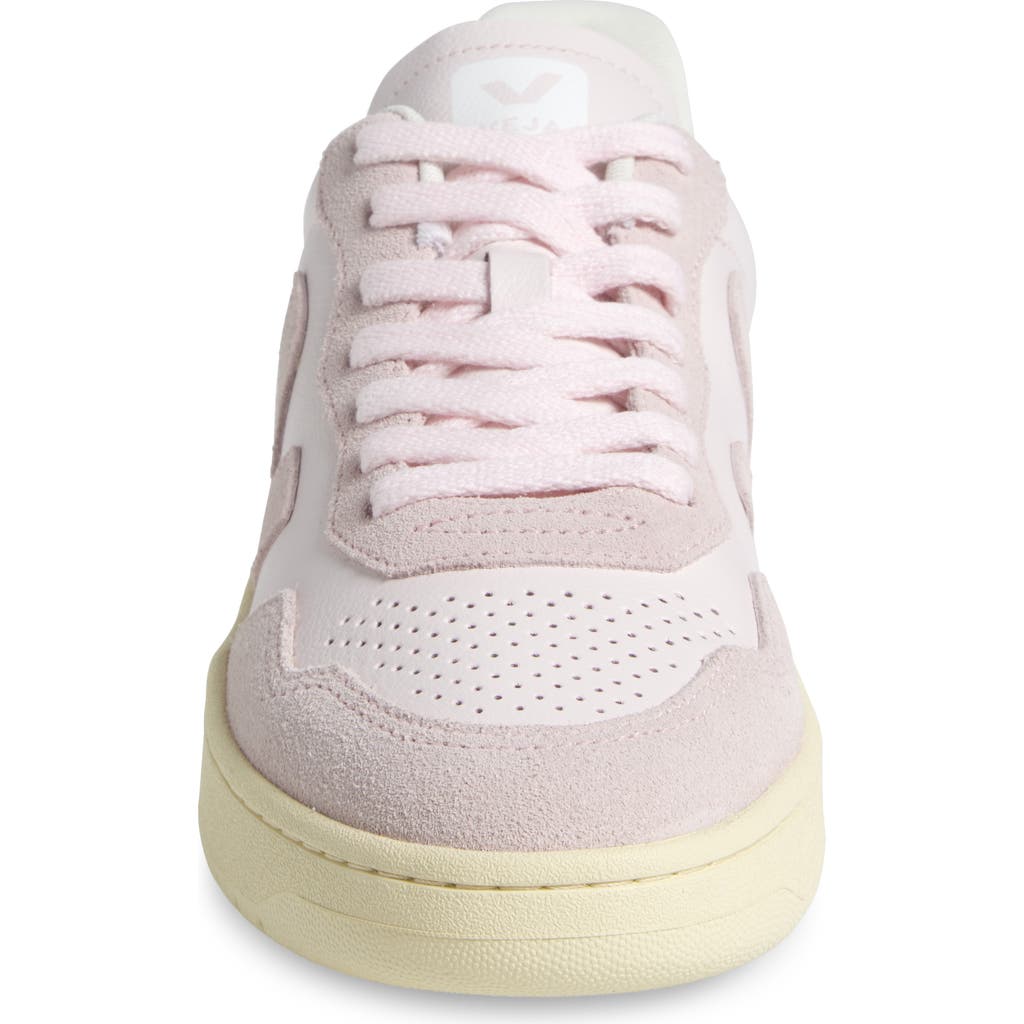 Veja White And Pink Elevated Sneakers With Textured Detailing In Lassi Petale
