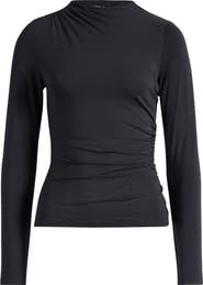 Rails Joelle Ruched Funnel Neck Top