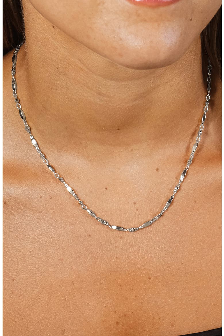 Kenya Chain Link Necklace, Alternate, color, SILVER